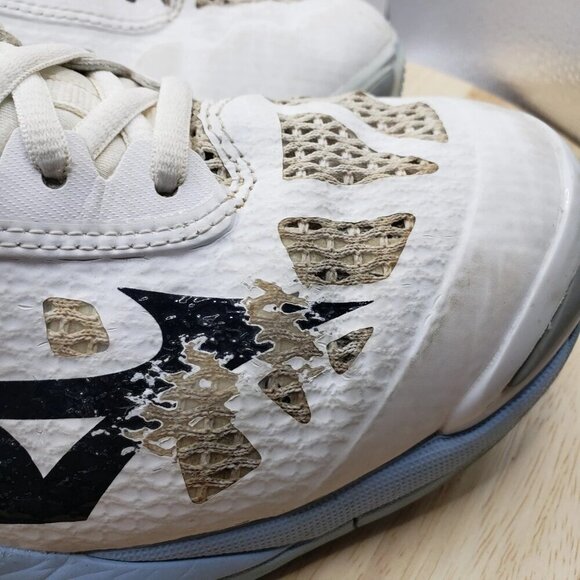 Mizuno Women's Wave Momentum Athletic Volleyball Shoe White Blue Size 10 M - Picture 6 of 8